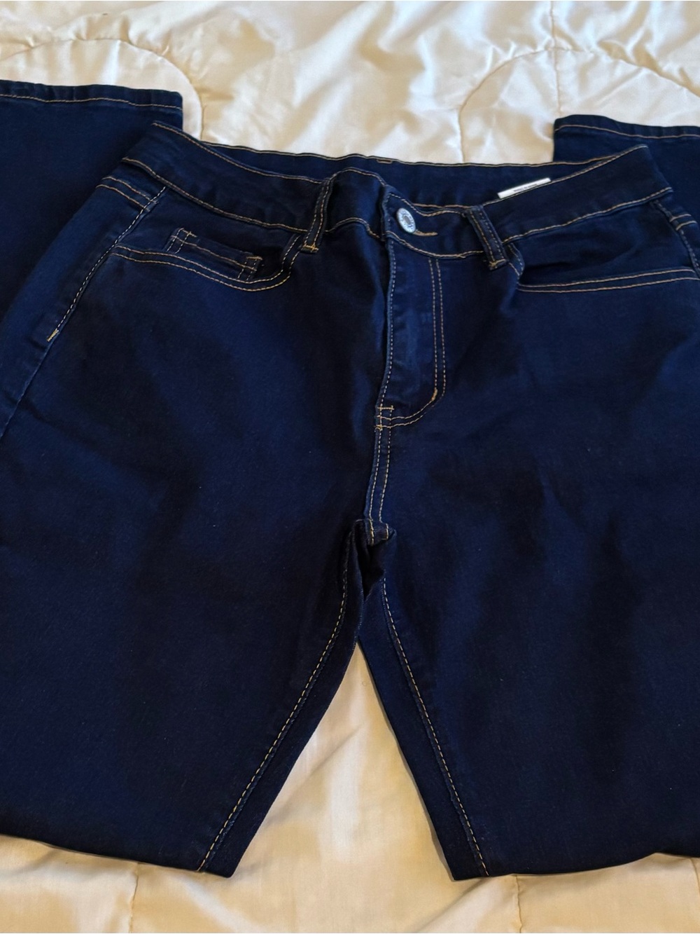 Women’s Dark Blue Stretch Jeans - Classic High-Rise